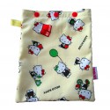 Sac à lingettes imperméable HELLO KITTY JAUNE