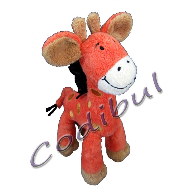 Nicotoy doudou girafe marron beige