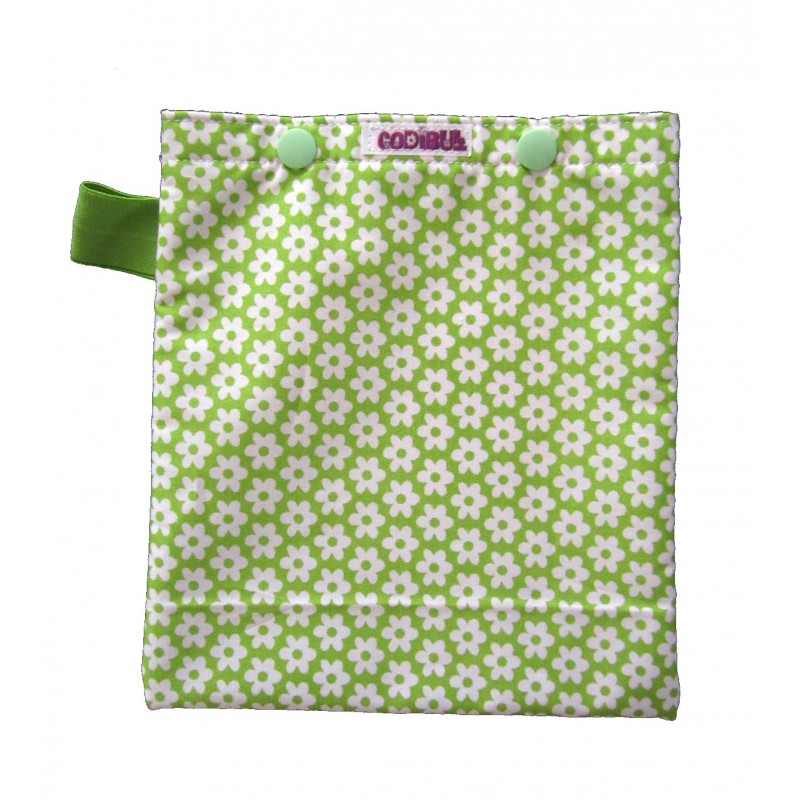 Sac à lingettes imperméable FLEURS VERTES Sac à lingettes imperméable FLEURS VERTES