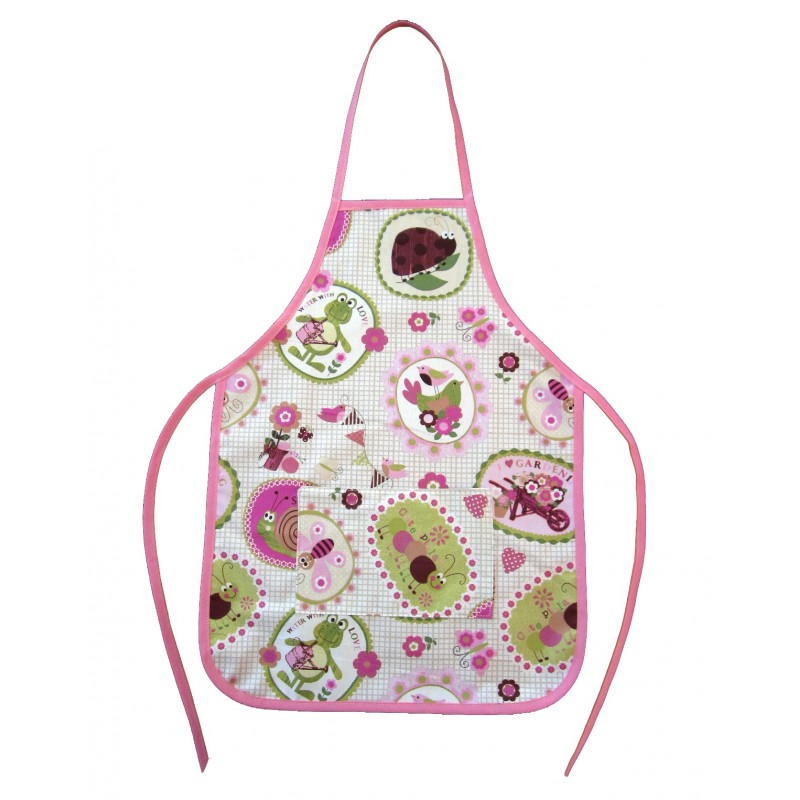 TABLIER DE CUISINE ENFANT "MILPAT ROSE"