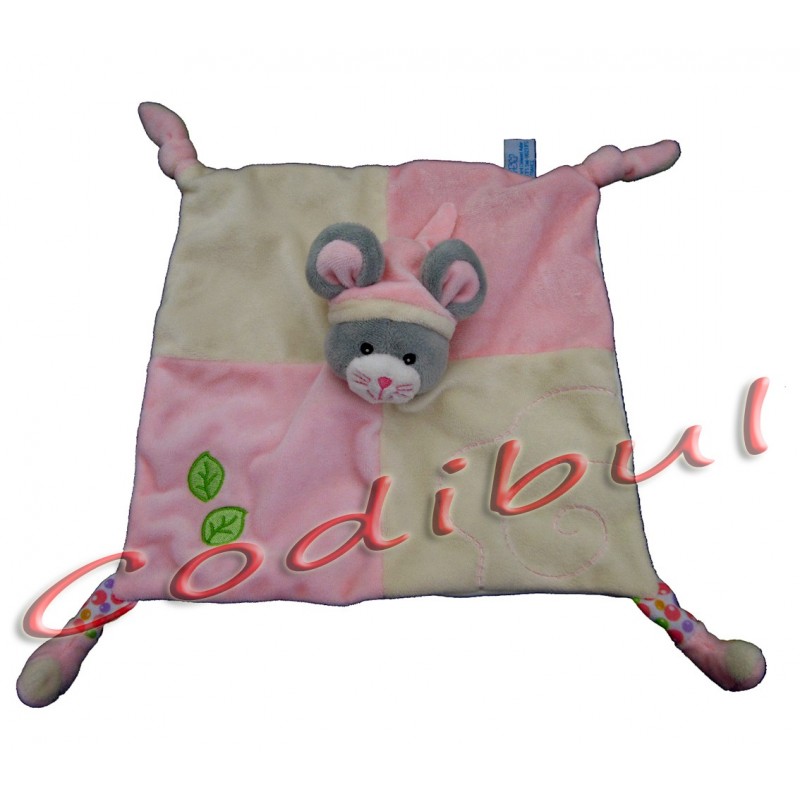 DOUDOU PLAT SOURIS BONNET GIPSY