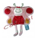 KING BEAR Doudou plat papillon rose