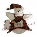 DOUDOU ET COMPAGNIE Marionnette ours marron avec bébé