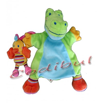 NICOTOY DOUDOU MARIONNETTE DRAGON ET OISEAU