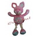 TEX GRANDE SOURIS ROSE COEURS BRODES