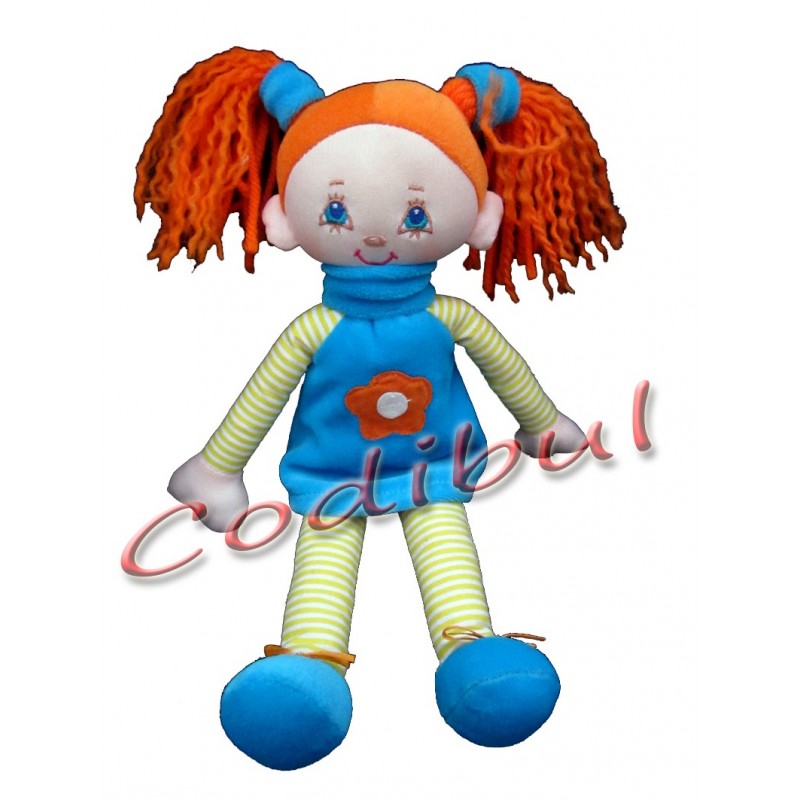 Poupee Toys R Us Doudou fille cheveux oranges