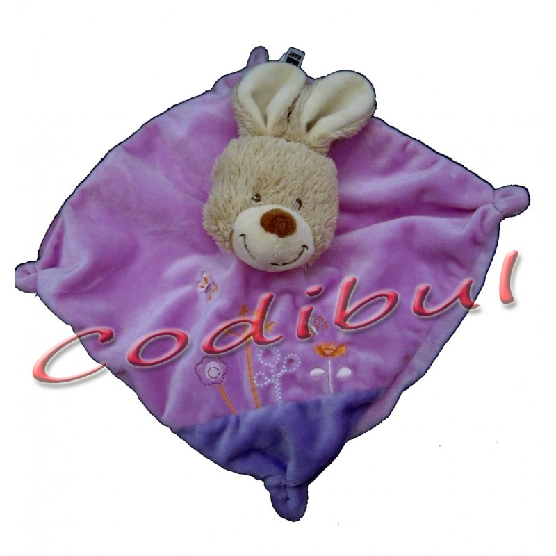 TEX DOUDOU PLAT LAPIN MAUVE