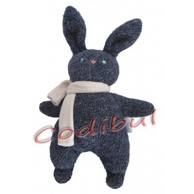 COROLLE LAPIN GRIS ECHARPE BLANCHE HOCHET