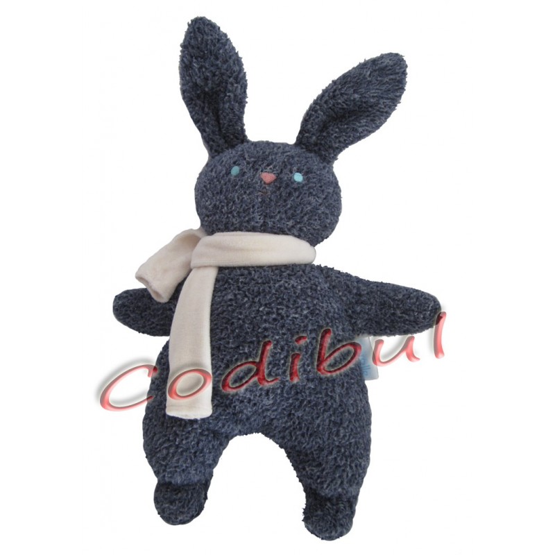 COROLLE LAPIN GRIS ECHARPE BLANCHE HOCHET