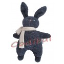 COROLLE LAPIN GRIS ECHARPE BLANCHE HOCHET