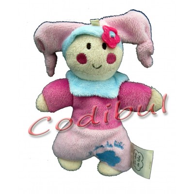 CMP UN REVE DE BEBE Doudou Lutin Hochet Mauve Rose