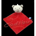 SUCRE D'ORGE Doudou plat ours koala rouge