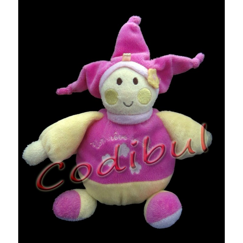 Cmp Doudou Lutin Poupee Boule Jaune rose Un Reve De Bebe