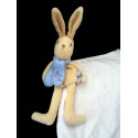 SUCRE D'ORGE Doudou lapin jaune mouchoir