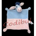 NICOTOY DISNEY Doudou plat carré bleu rose Bourriquet