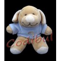 BENGY Doudou chien pull bleu papillon brodé