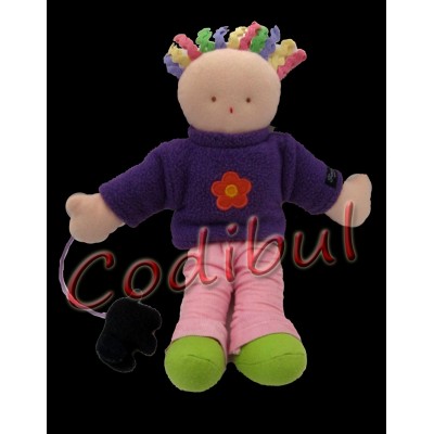 TROUSSELIER doudou fille pull mauve chien