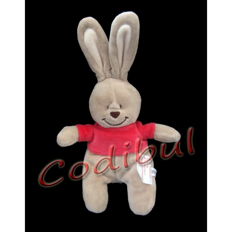 BENGY Doudou lapin pull rouge