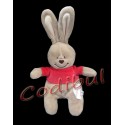 BENGY Doudou lapin pull rouge