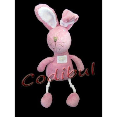 CONFETTI Doudou Mon petit lapin rose