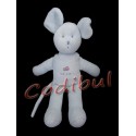 PETIT BATEAU DOUDOU souris bleue velours