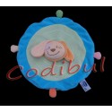 CHICCO doudou plat rond chien bleu vert