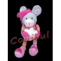 GIPSY Doudou souris  rose étoile 14 cm