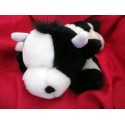 NICOTOY peluche Doudou vache noire et blanche