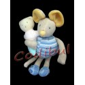 MOULIN ROTY Doudou Souris Grise Lise et Lulu avec doudou