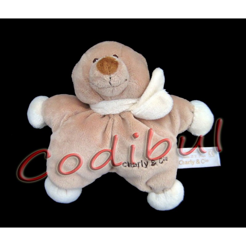 TIAMO Doudou ours charly et cie hochet