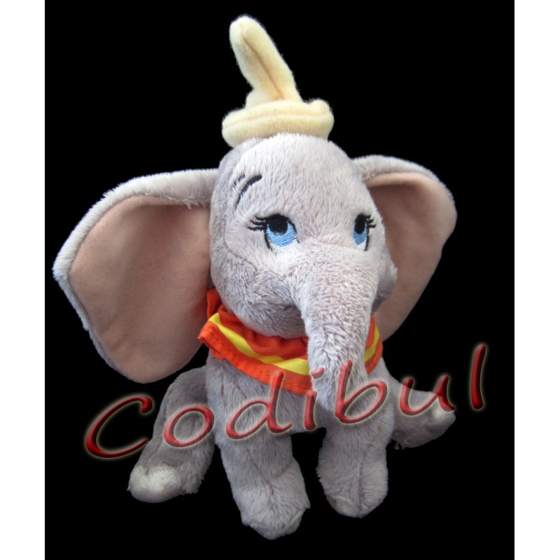 Doudou éléphant Dumbo Nicotoy Disney plat gris