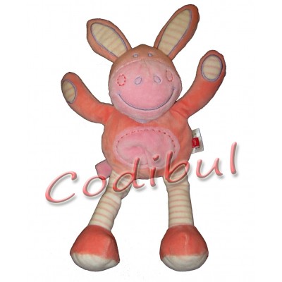 TEX DOUDOU ANE CHEVAL ROSE  28 cm