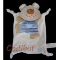 TIAMO Doudou plat ours koala salopette bleu