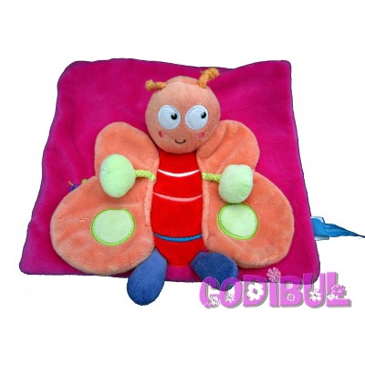 CASINO TOUT SIMPLEMENT doudou plat papillon rose