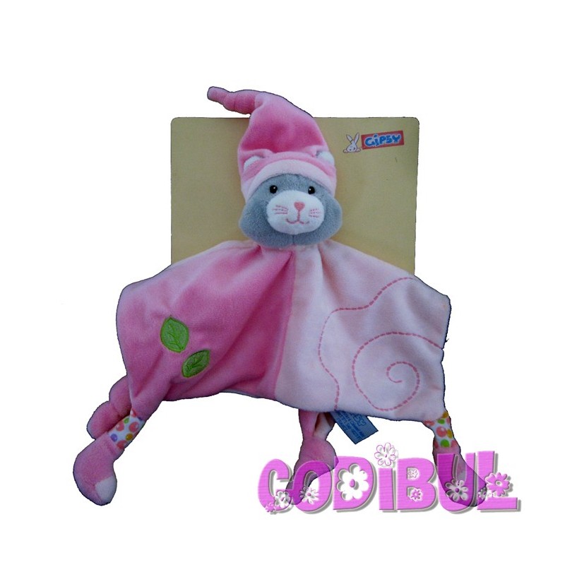 GIPSY DOUDOU PLAT SOURIS ROSE BONNET NEUF