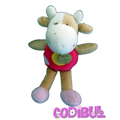 DOUDOU ET COMPAGNIE doudou bébé VACHE CERISE BONBON