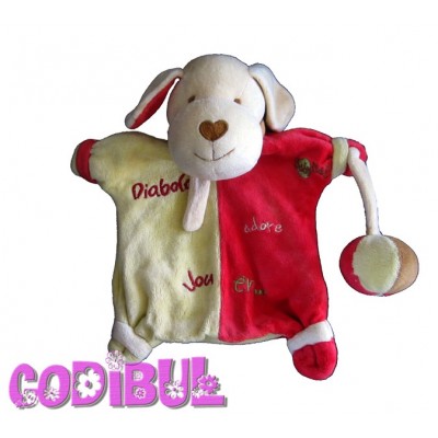 doudou marionnette chien diabolo BABY NAT'