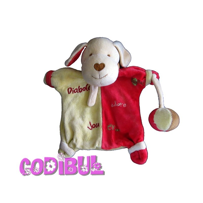 doudou marionnette chien diabolo BABY NAT'