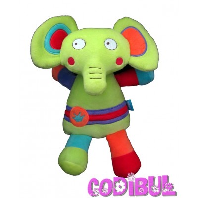 BABYSUN Doudou éléphant colorado hochet