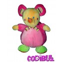 MOTS D'ENFANTS * DOUDOU BOULE SOURIS ROSE MUSICALE