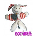 DOUDOU ET COMPAGNIE LAPIN PANTIN RAYE ORANGE