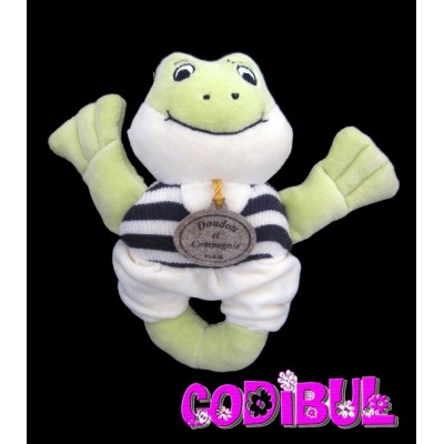 DOUDOU ET COMPAGNIE grenouille pull rayé