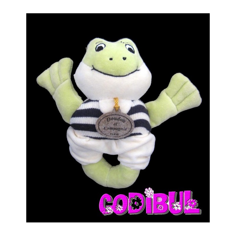 DOUDOU ET COMPAGNIE grenouille pull rayé