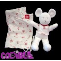 PETIT BATEAU Doudou souris blanche nuage + sac