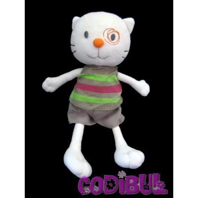 Creativtoys Doudou Chat t-shirt rayé