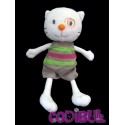 Creativtoys Doudou Chat t-shirt rayé