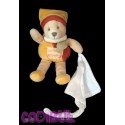 Doudou et compagnie ours orange mouchoir cannelle Mon doudou