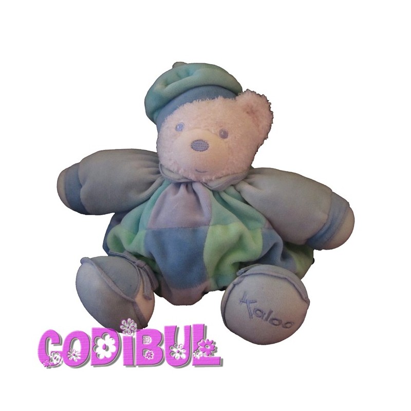 KALOO Doudou ours patapouf Lagon beret