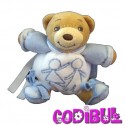 KALOO mini doudou ours blue laine enfants brosés