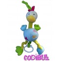 BABY NAT' Doudou musical canard oie bleu vert jaune